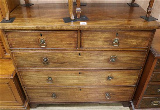 A mahogany chest of drawers, W.111cm
